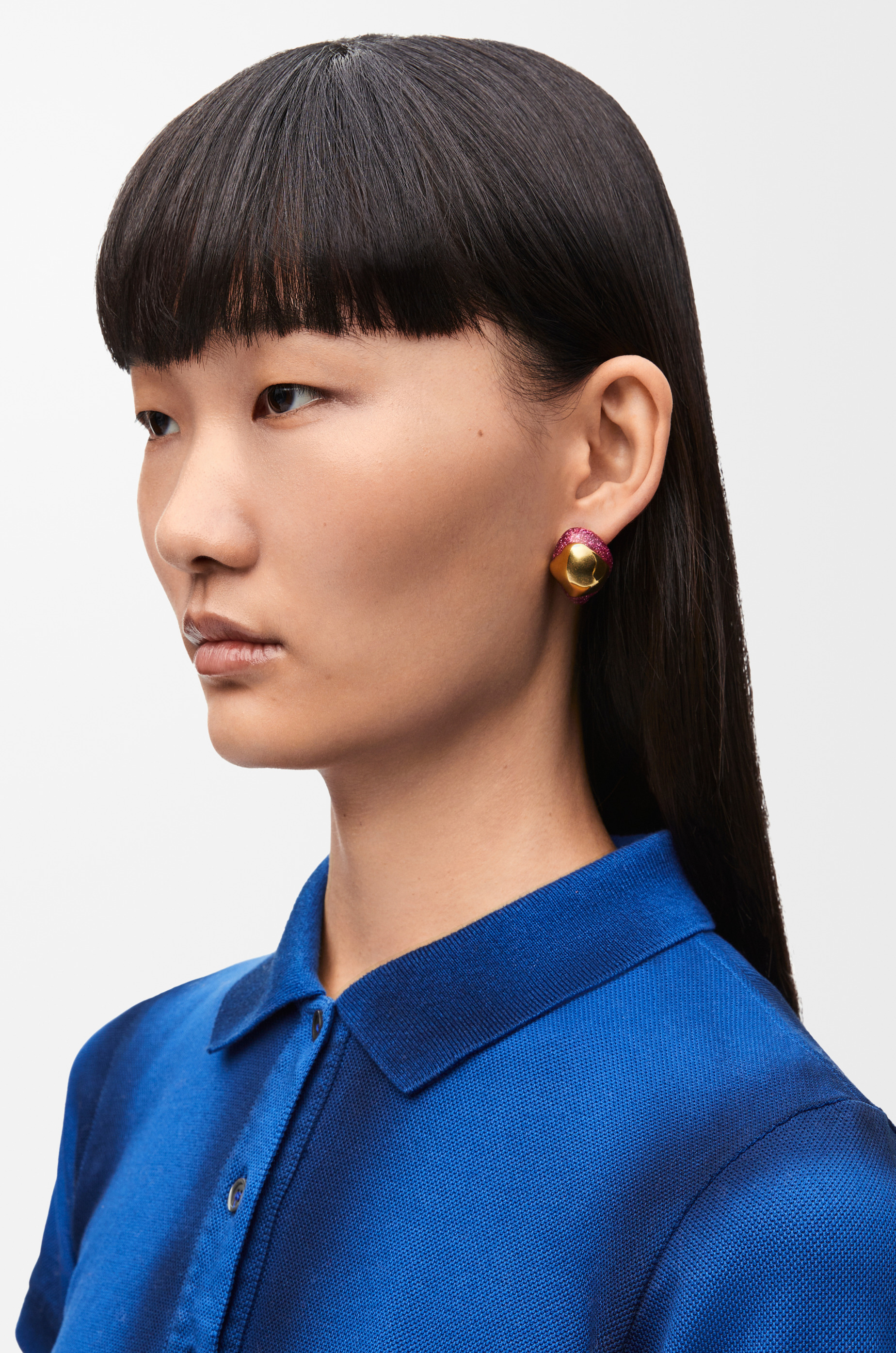Foam Drip earrings in sterling silver and enamel - 2