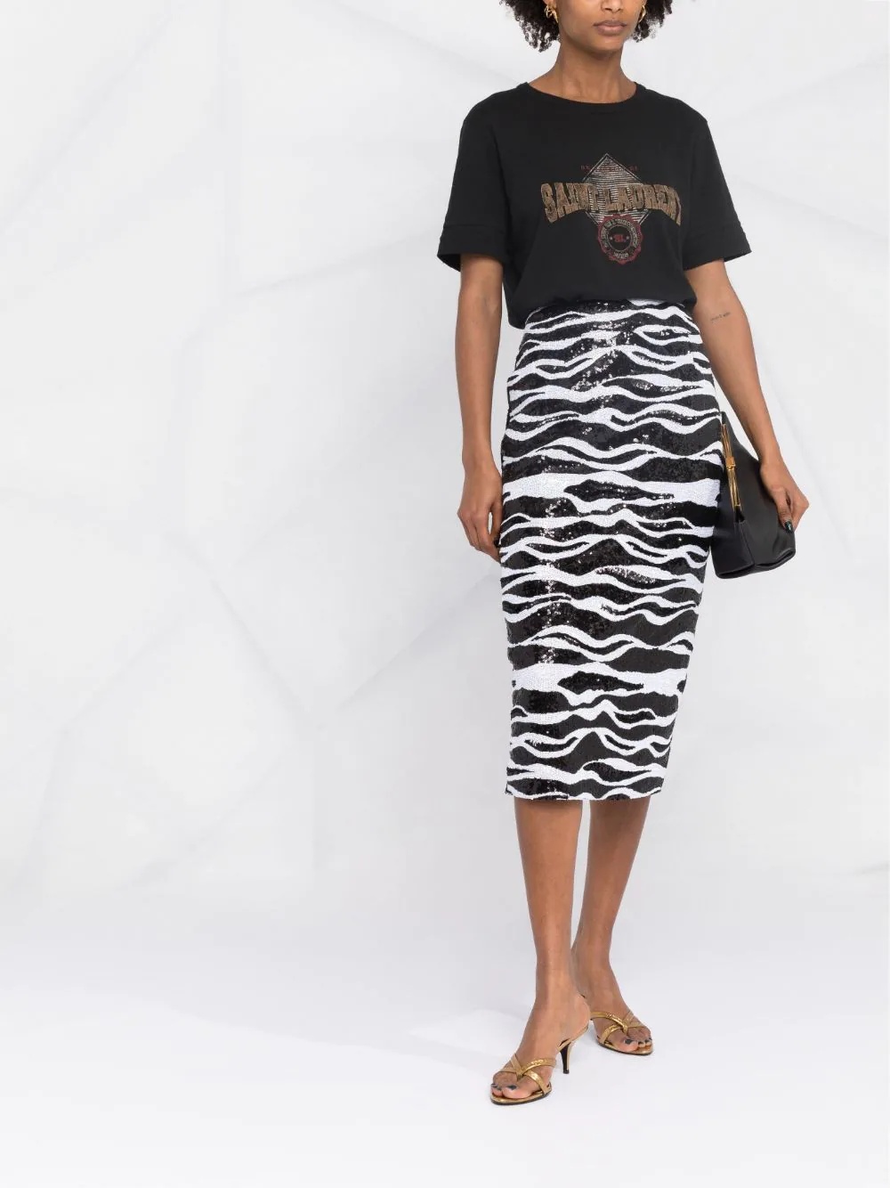 sequin panelled skirt - 2