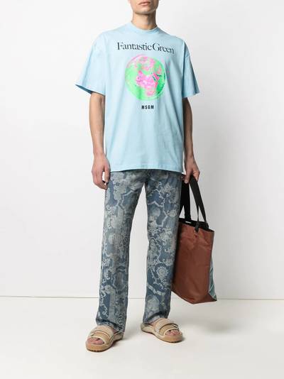 MSGM graphic print T-shirt outlook