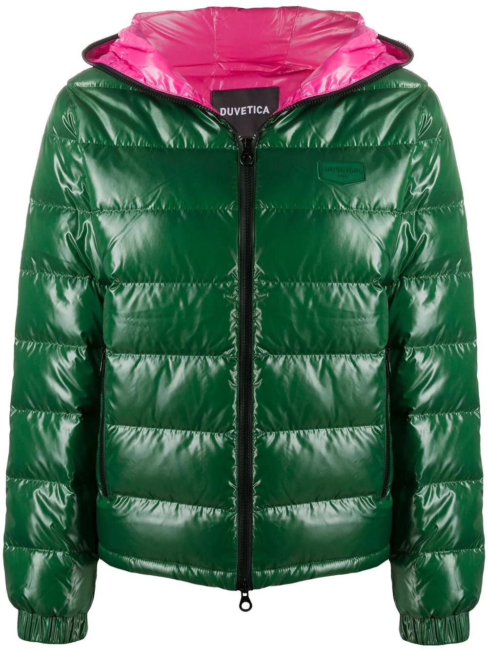 Kumadue logo patch puffer jacket - 1