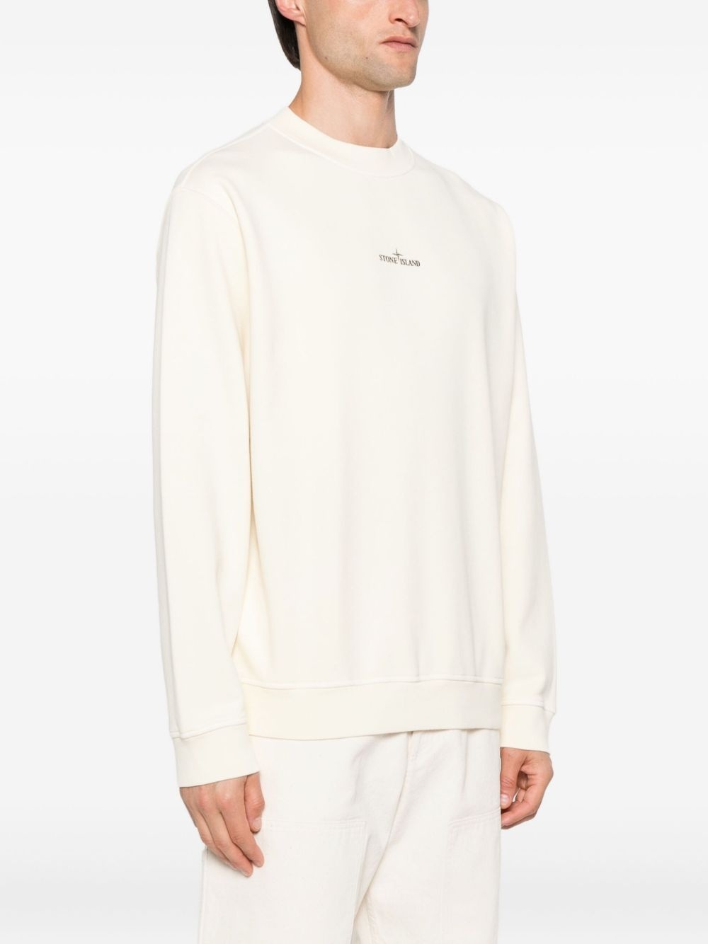 logo-print cotton sweatshirt - 4