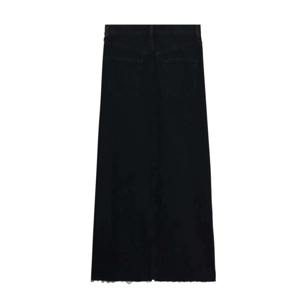 スカート AGOLDE Woman Skirt Black A91111139 RMTCH AGOLDE BLACK DENIM SKIRT WITH RAW-CUT HEM | miinto | REVERSIBLE
