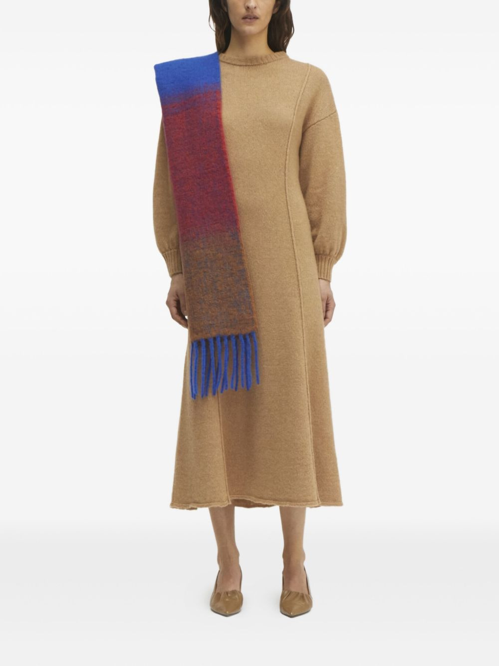 Tanner merino wool seam detail midi dress - 2