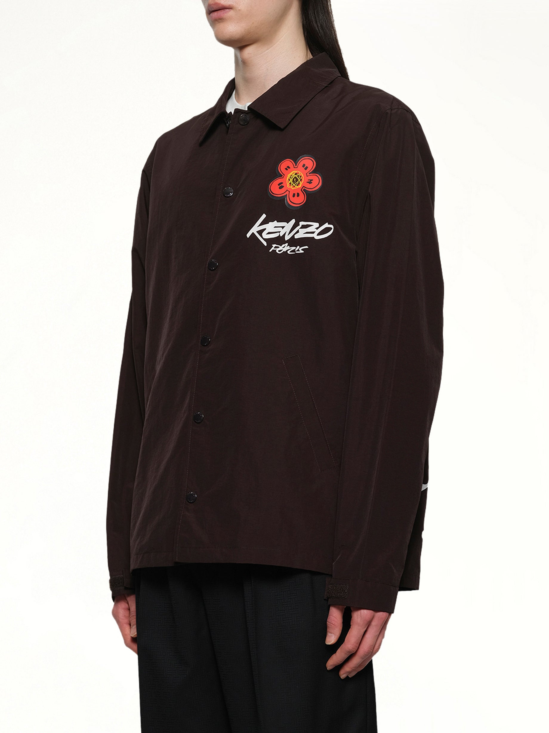 Kenzo Futura Light Coach Jacket in Chocolate - 3