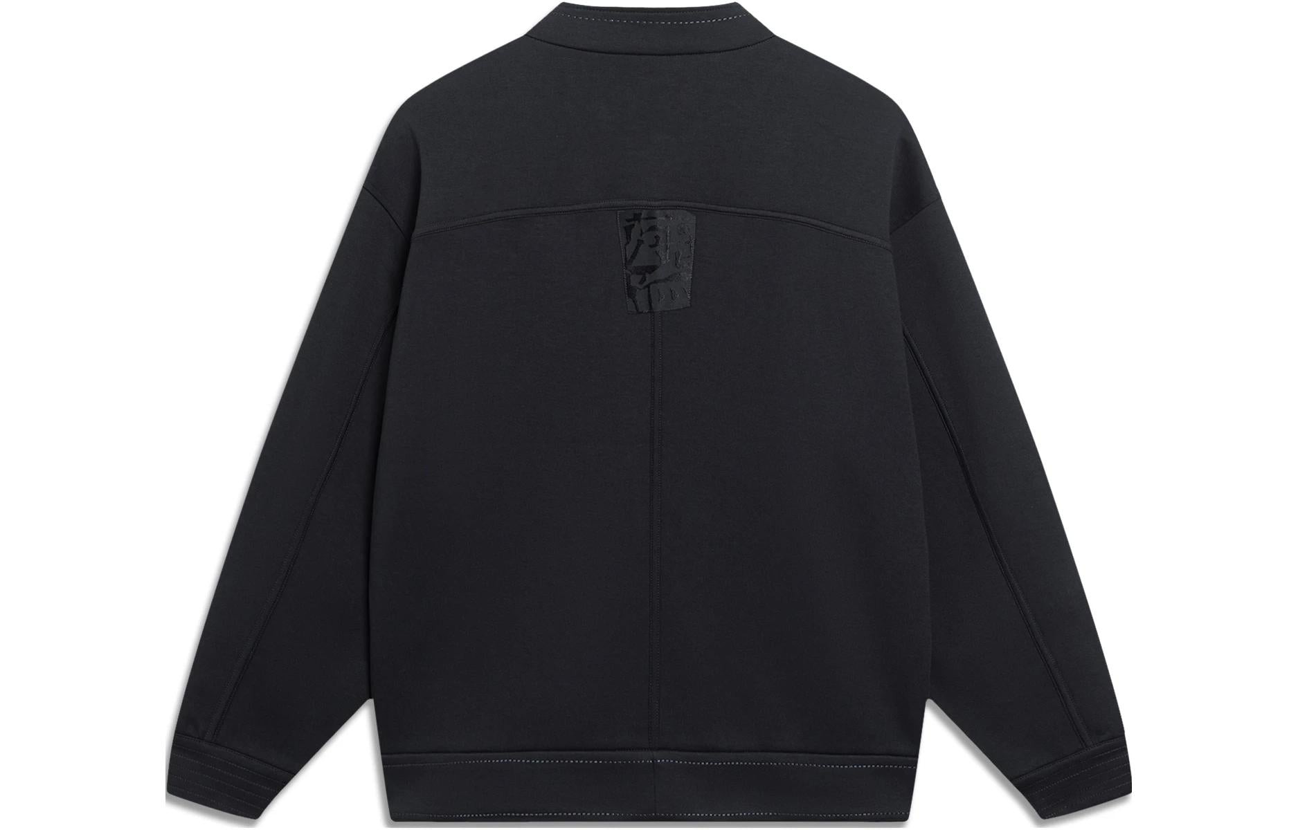 Li-Ning x Jackie Chan Knit Baseball Jacket 'Black' AFDT113-1 - 2