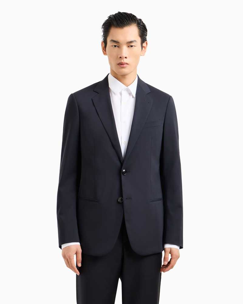 GIORGIO ARMANI Pure virgin wool Soho line single-breasted jacket outlook