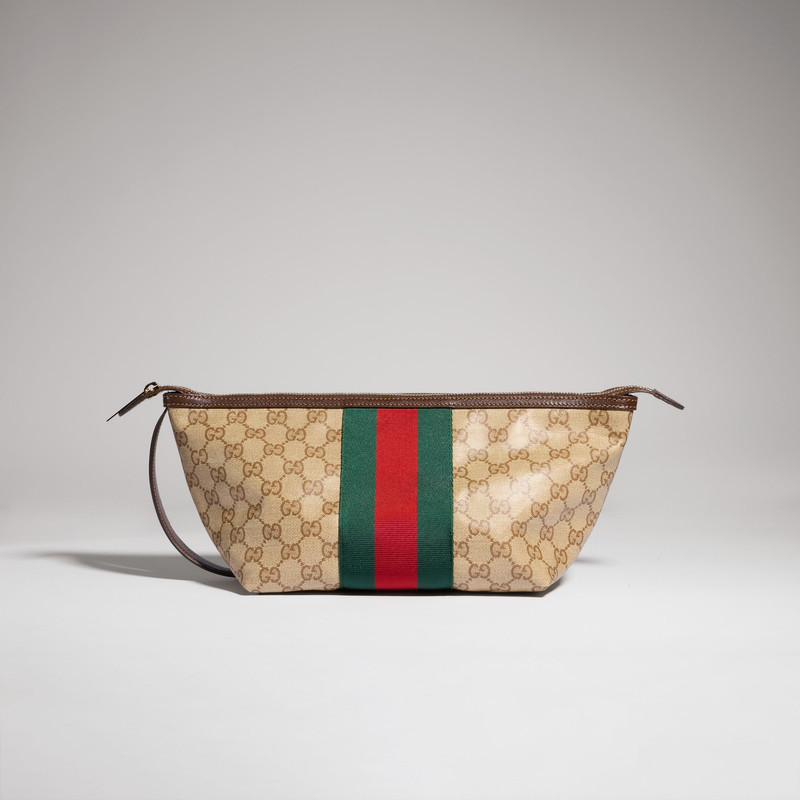 Small GG toiletry case with Web 1