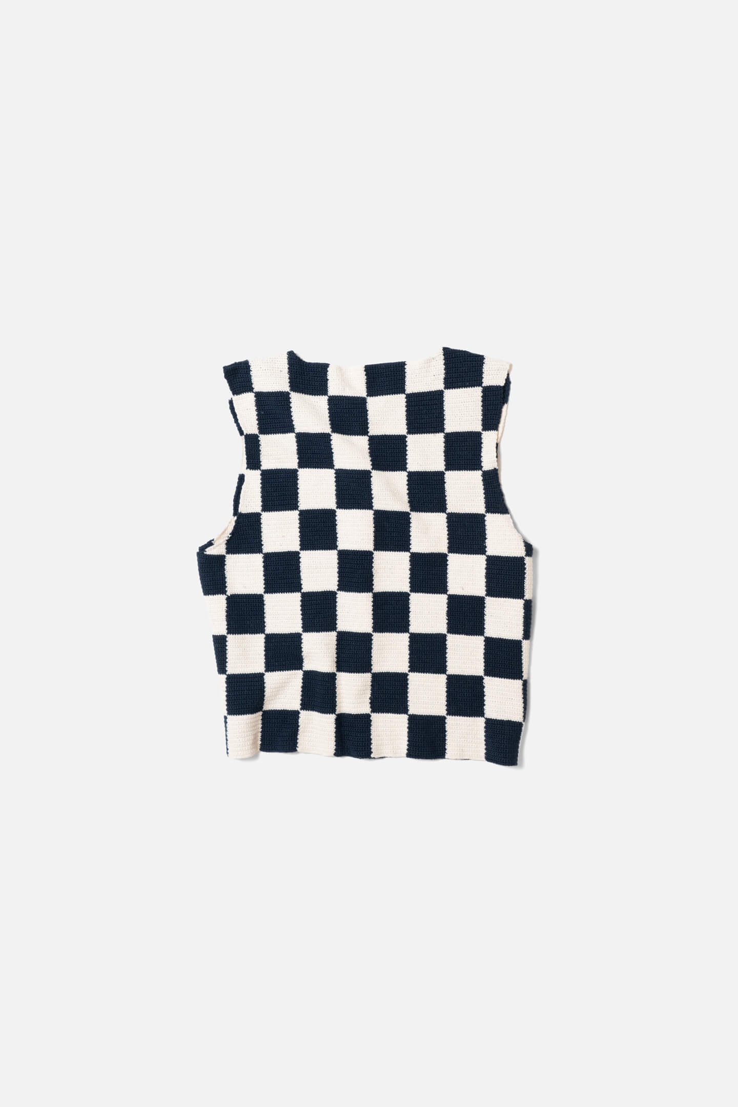 CROCHET CHECKER VEST - 2