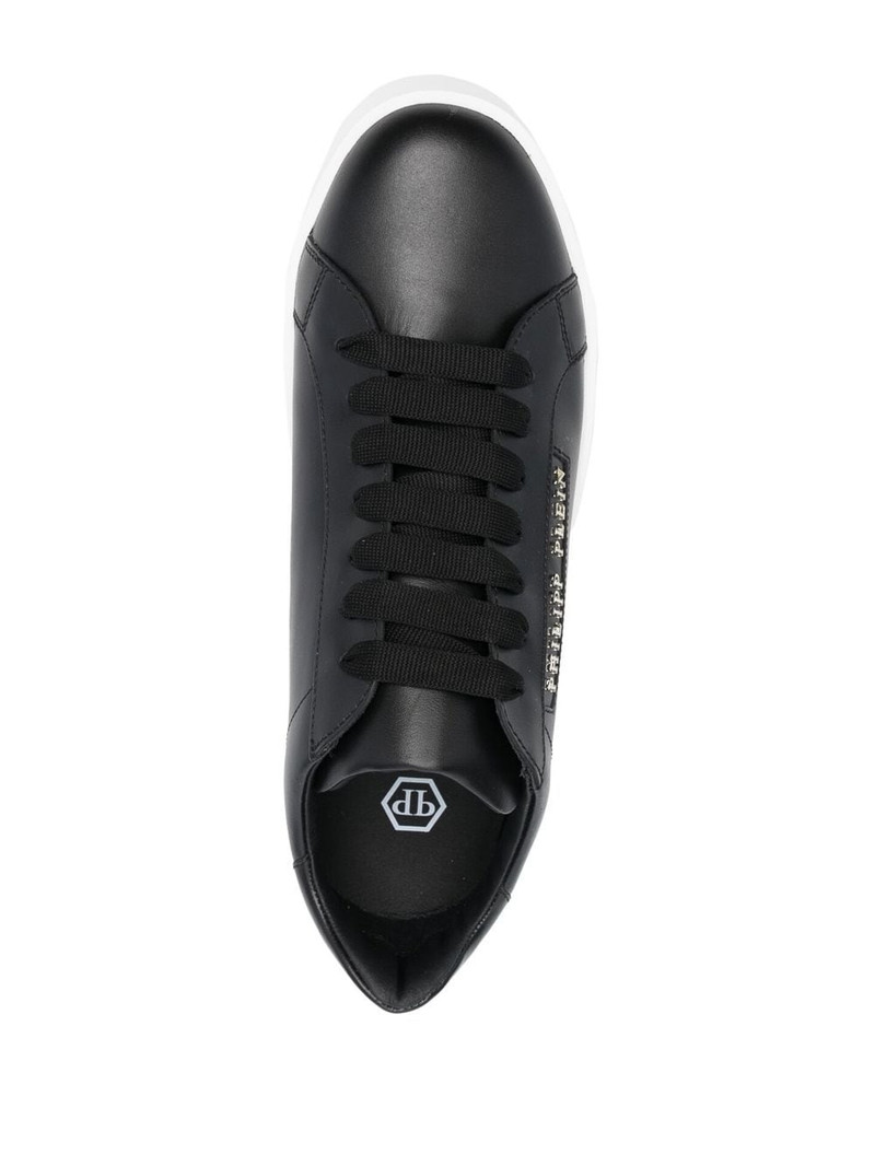 low-top leather sneakers 4