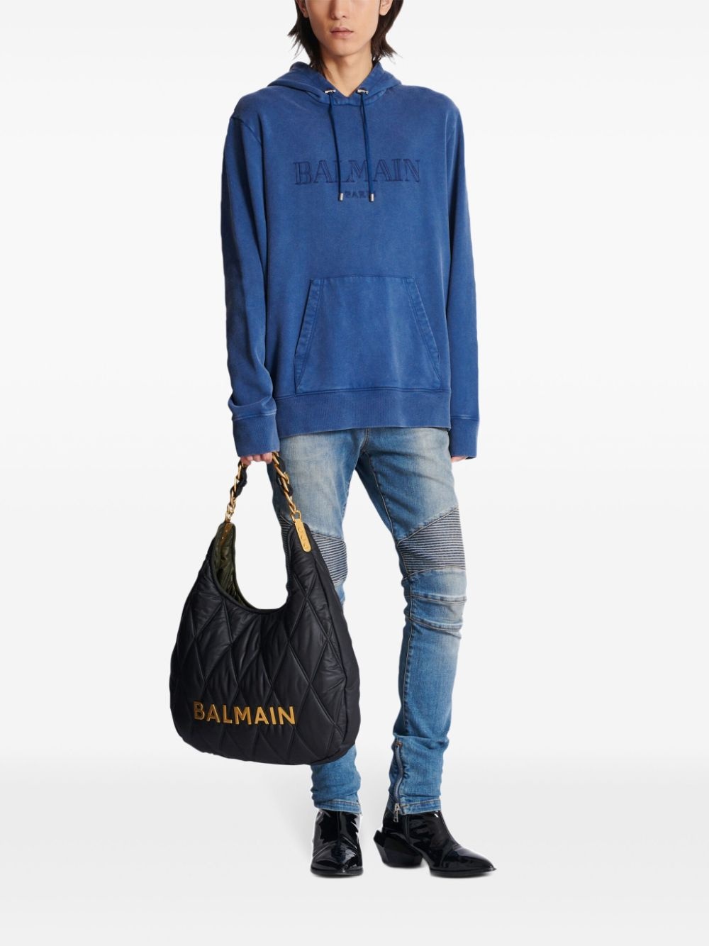 embroidered-logo hoodie - 2