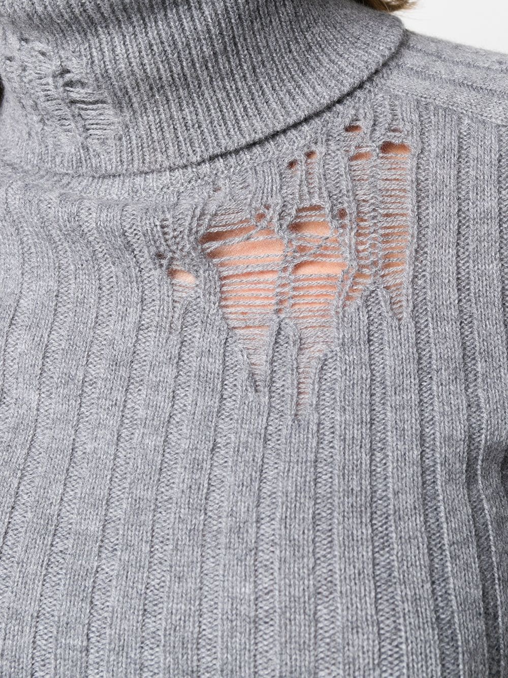 distressed knitted jumper - 5