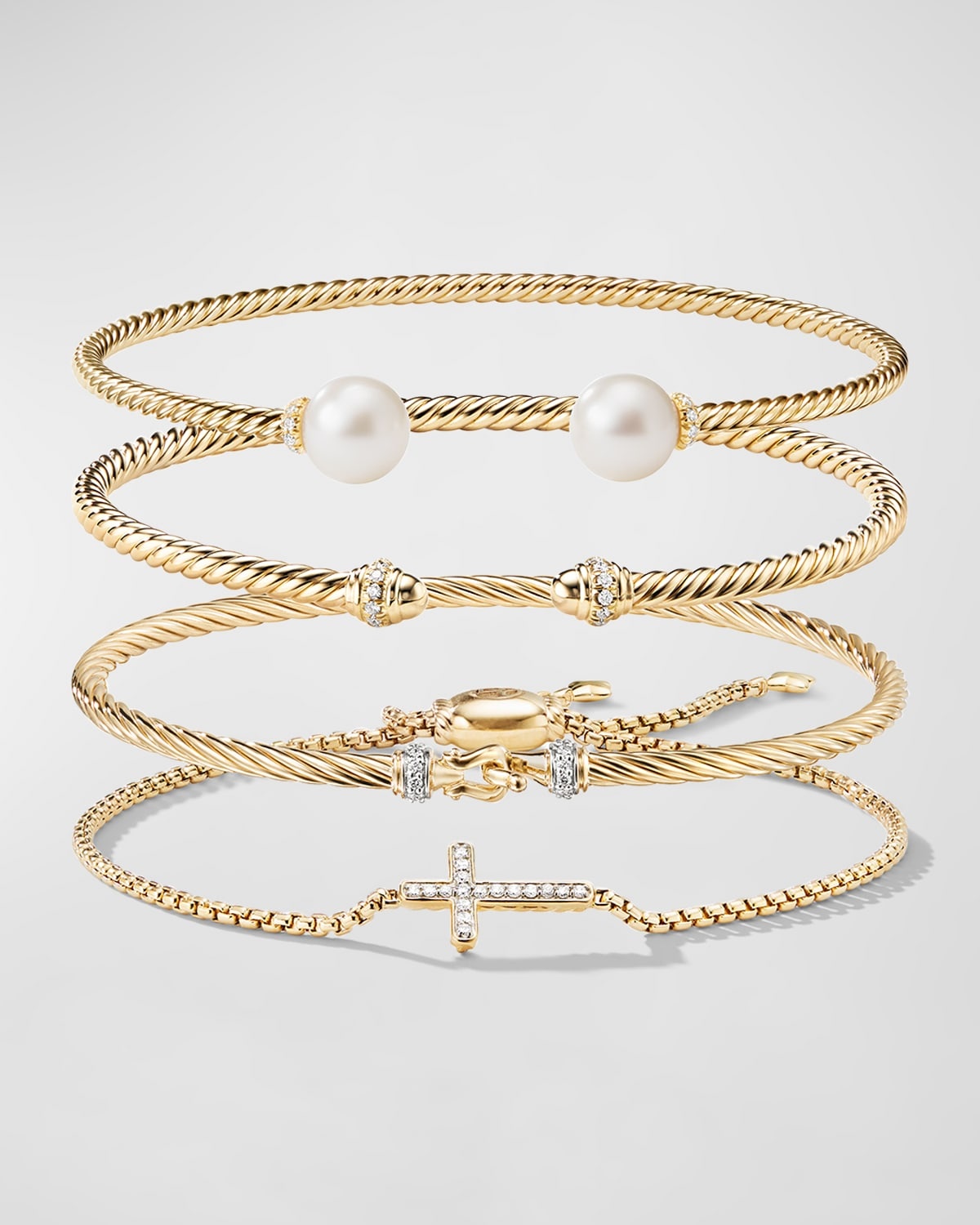3mm Cablespira Bracelet in 18K Gold - 4