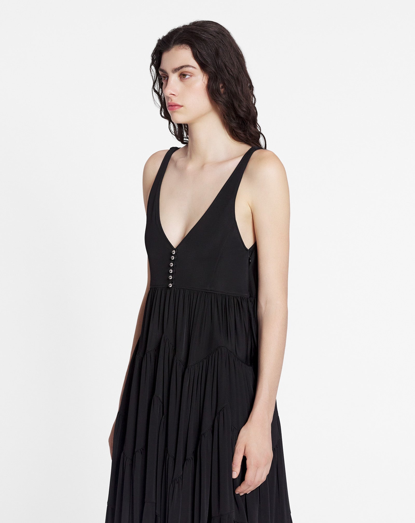 SHORT GATHERED SLEEVELESS DRESS - 3