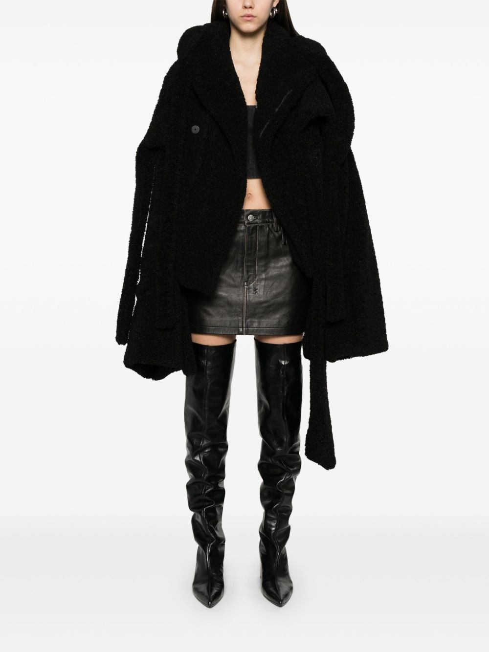 wrap teddy jacket - 2