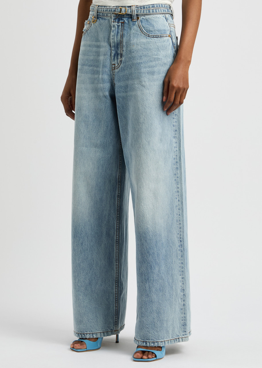 Zimmermann Illuminate Belted Flared-leg Jeans - 2