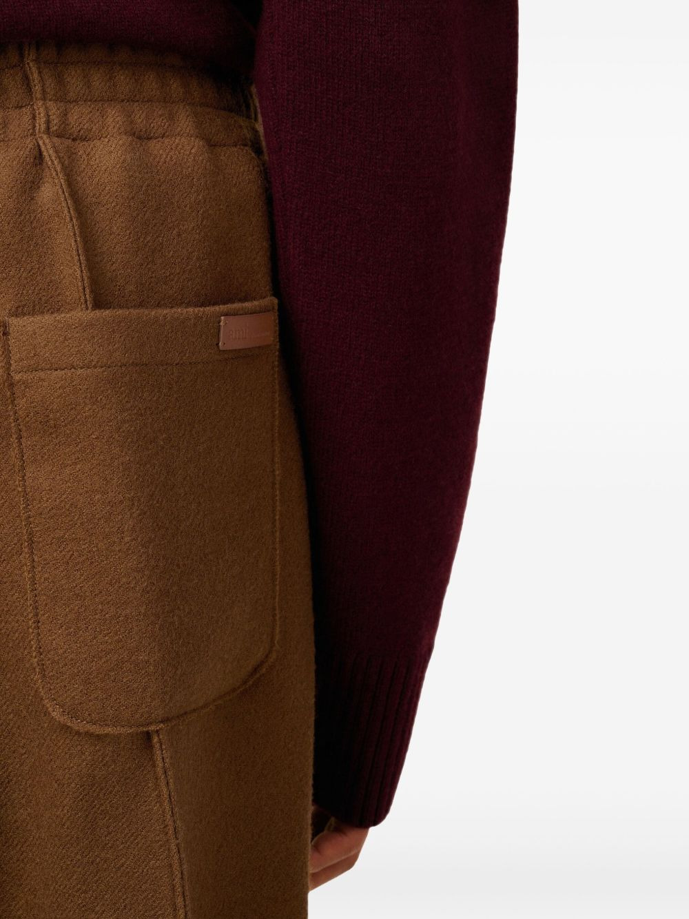 elasticated wool trousers - 6
