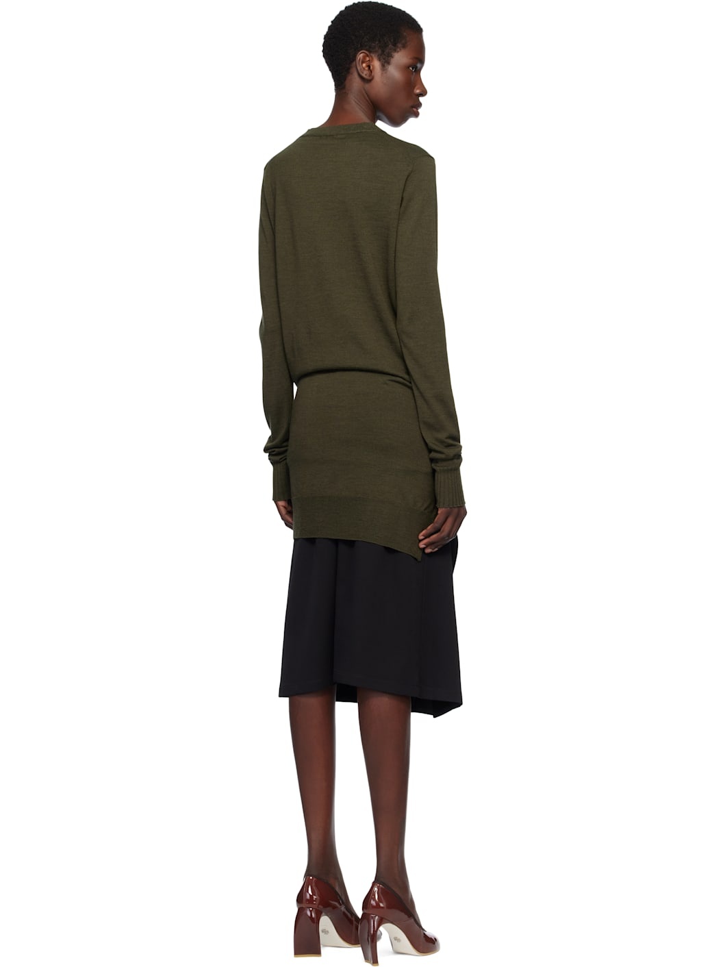 Khaki Mixed Wool Sweater - 3