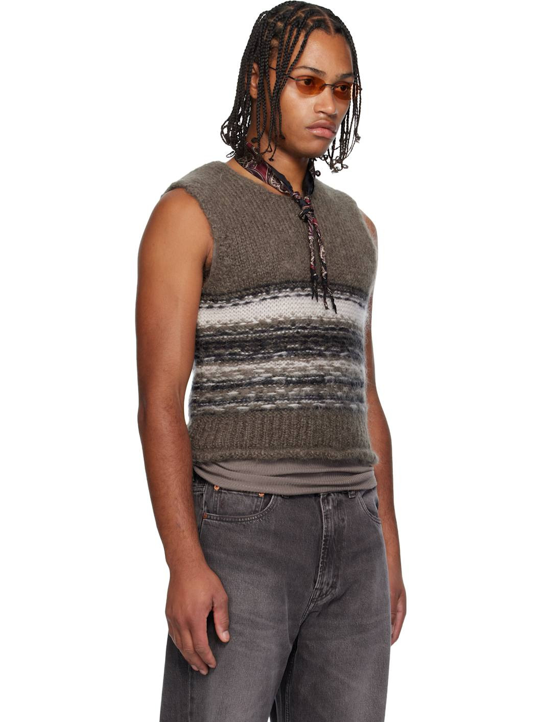 Brown Pleaser Tank Sweater - 2