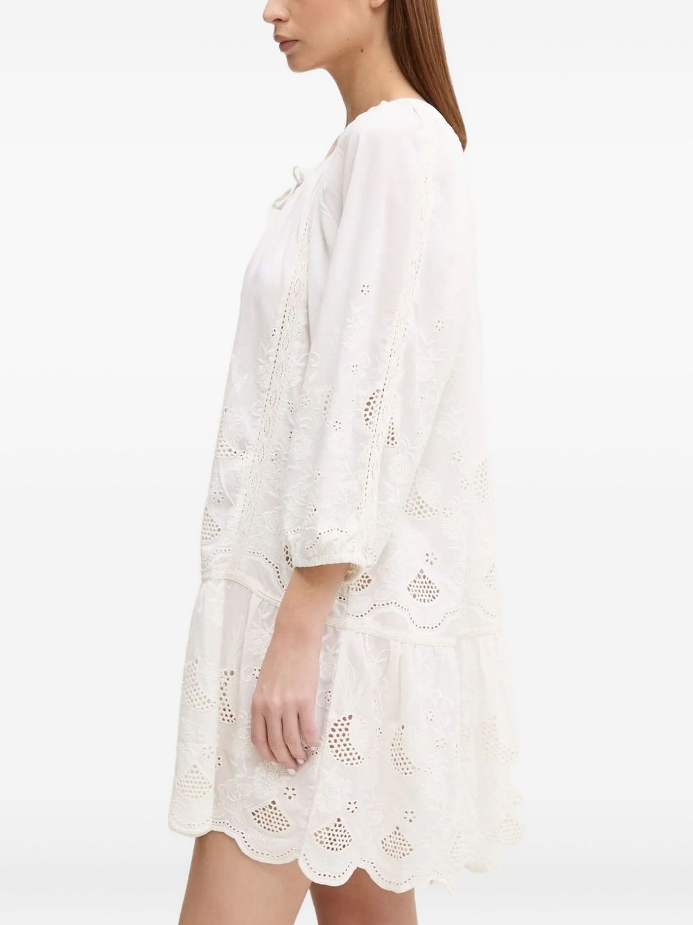 embroidered tiered dress - 3