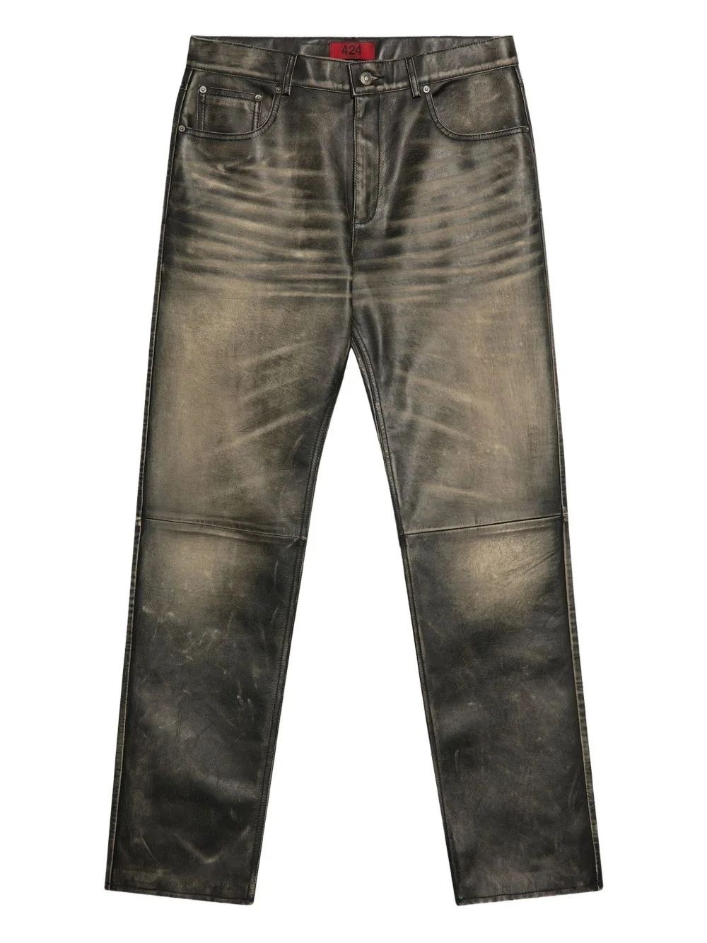 Leather Five-Pocket "Black" jeans - 1