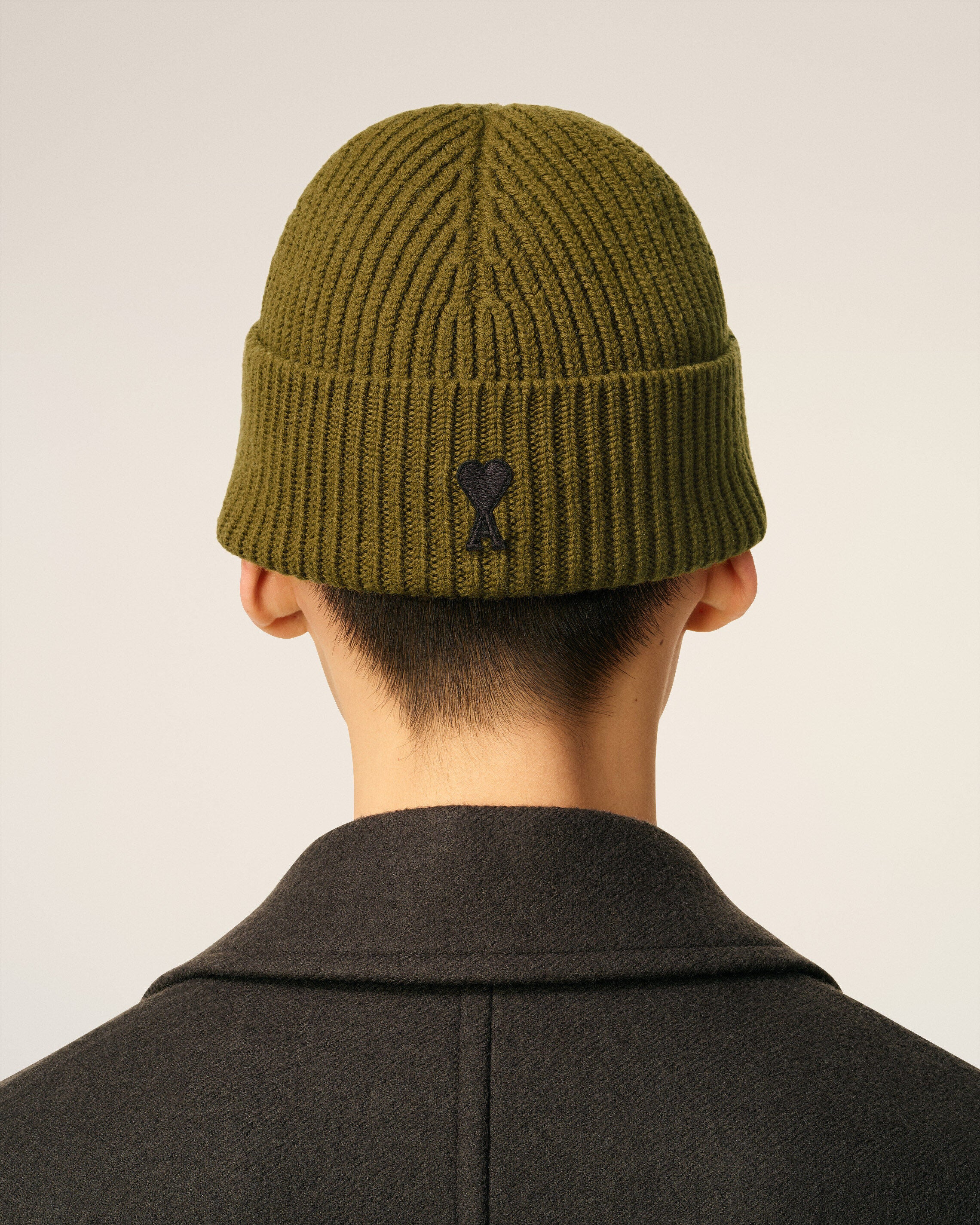 KHAKI WOOL AMI DE COEUR BEANIE - 6