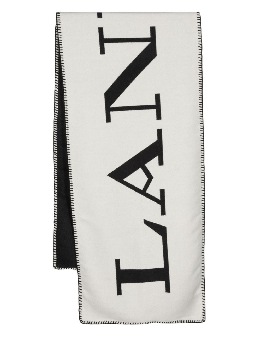 jacquard-logo wool-blend scarf - 1