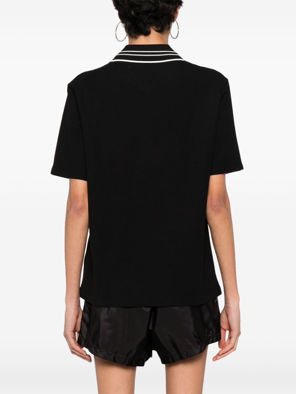 logo-patch polo shirt - 4