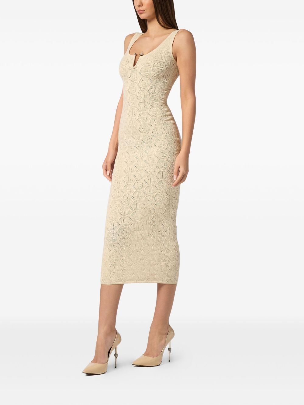 monogram midi dress - 2