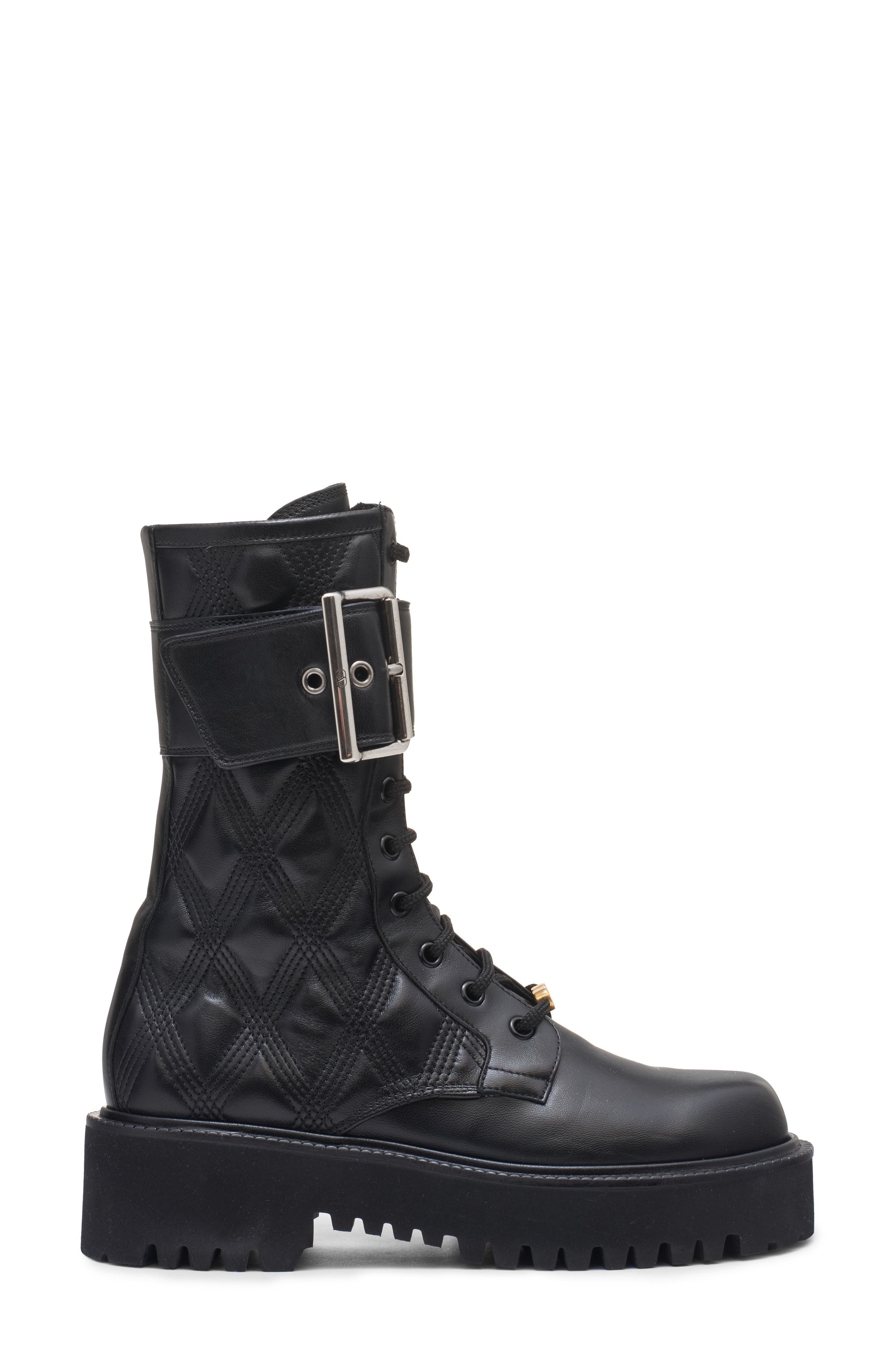 Valentino Garavani Quiltie 67 Combat Boot in Black at Nordstrom - 3