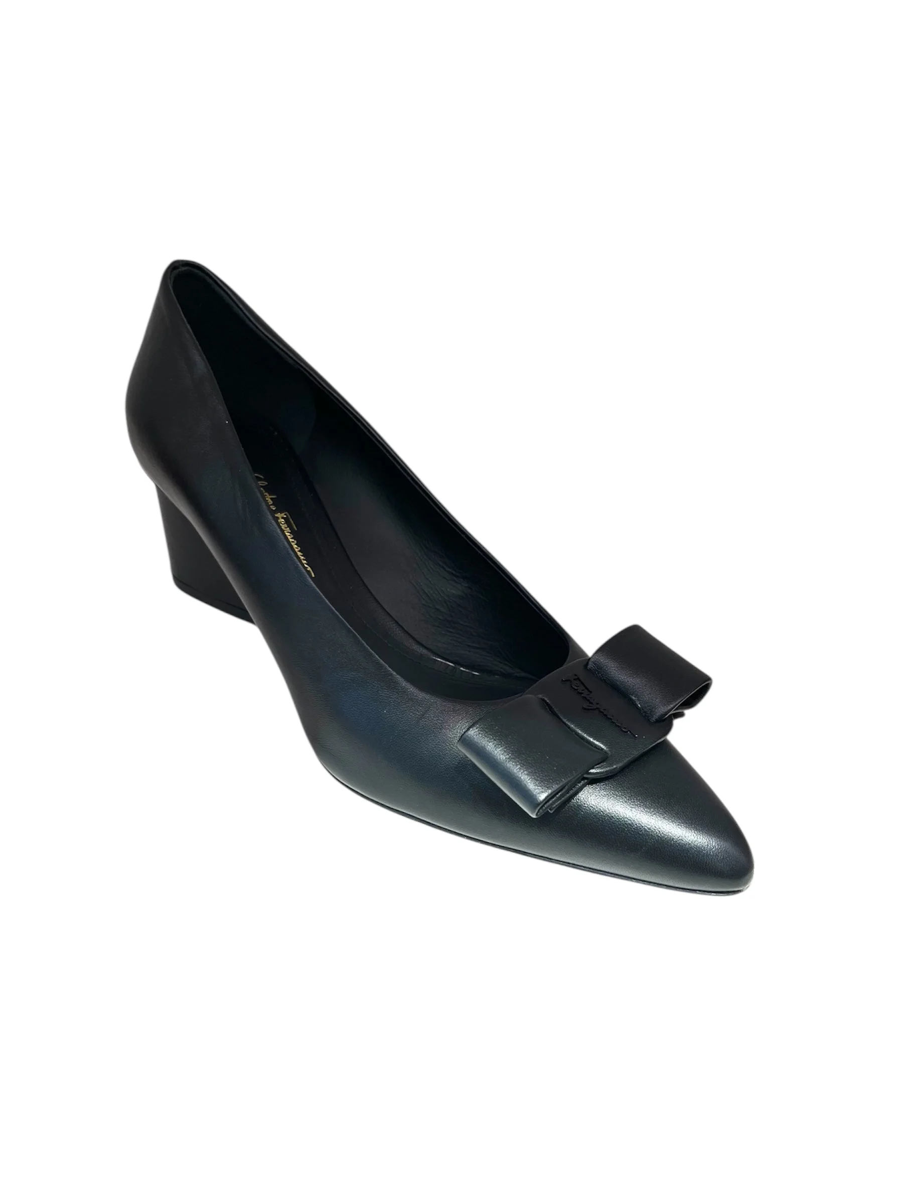 Ferragamo Bow Leather Pumps - 1