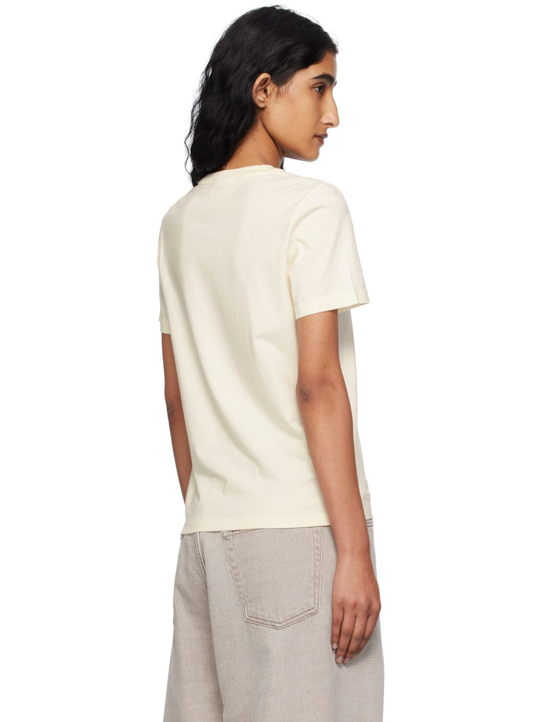 Beige Double Bold Fox Head T-shirt - 3