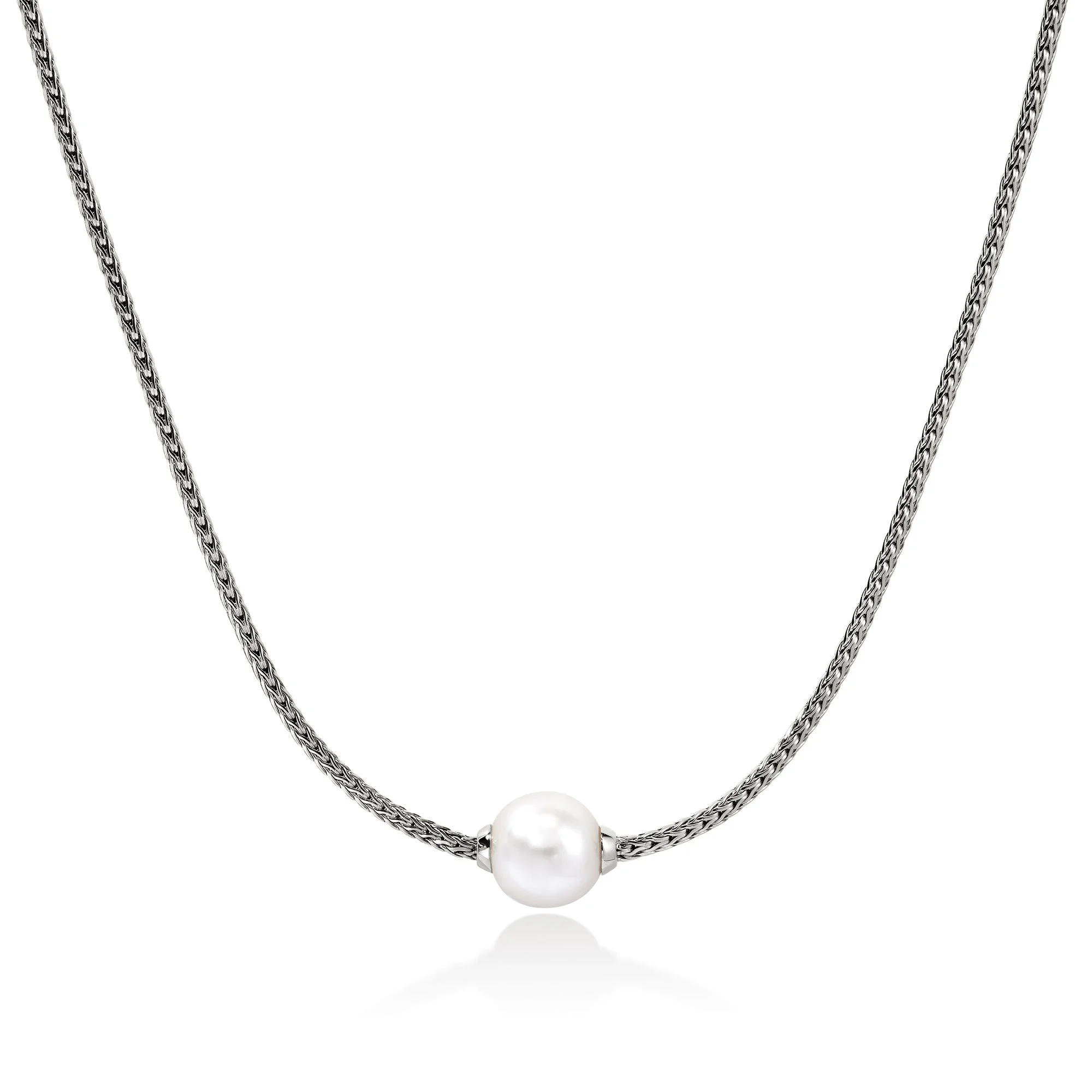 JH Essential Pearl Necklace, Sterling Silver, 1.8MM - 1