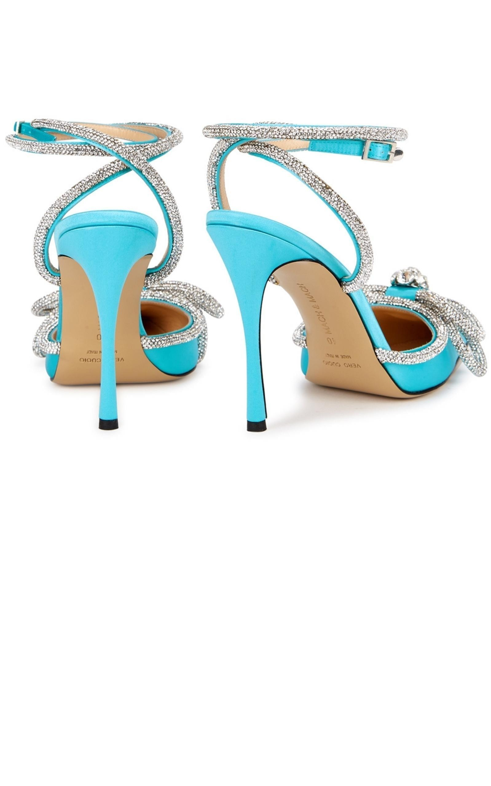 Crystal-embellished Satin Pumps - 4