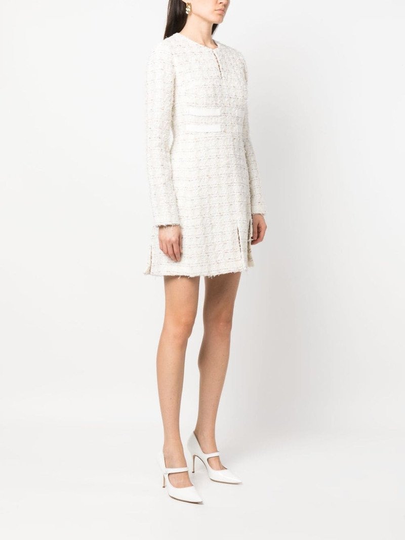긴 소매 tweed minidress 3