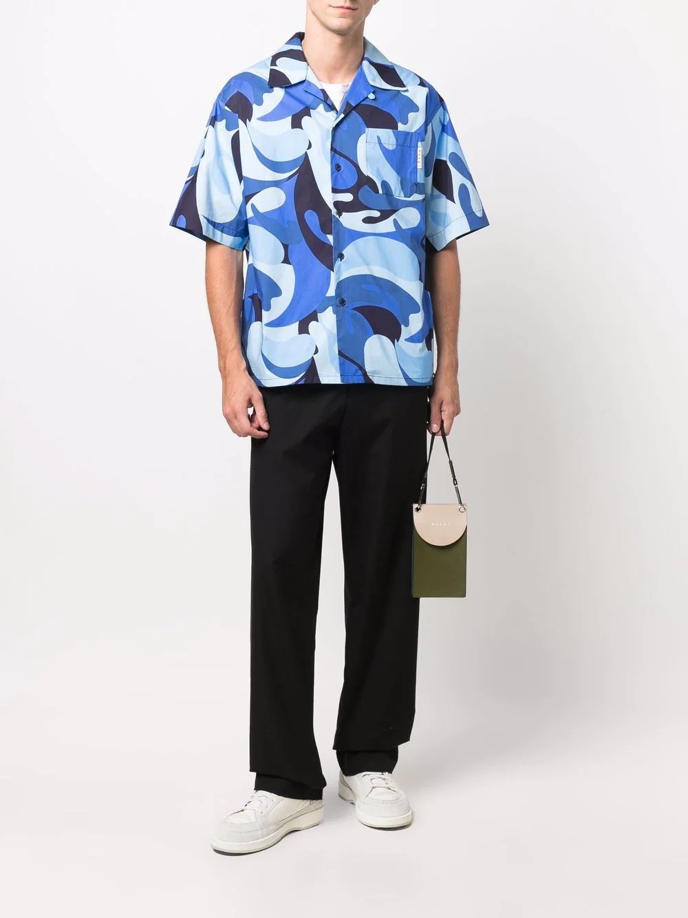 abstract-print bowling shirt - 2