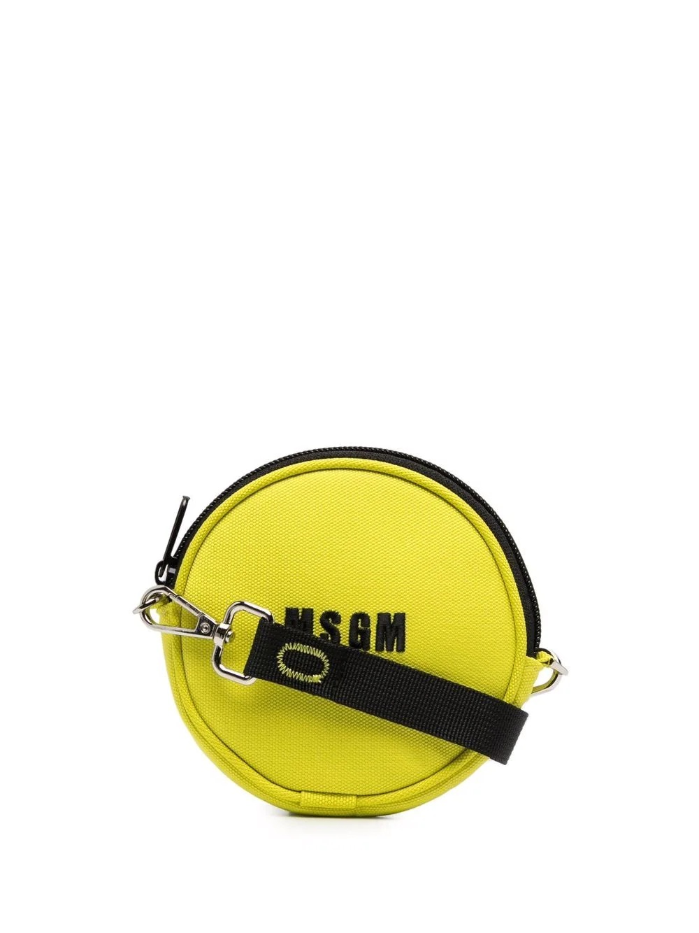 logo-print circular shoulder bag - 1