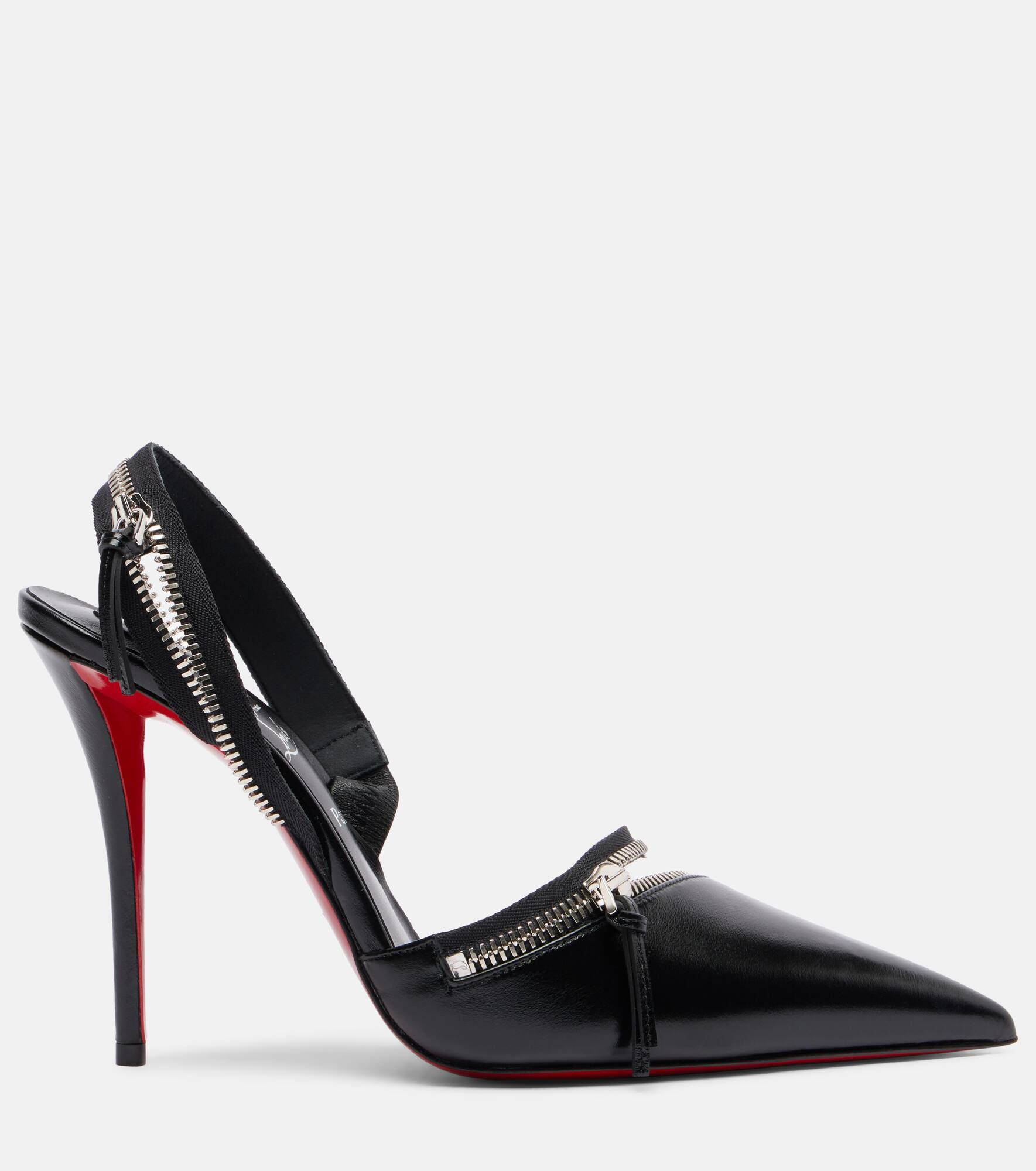 Slingyzip 100 leather slingback pumps - 4