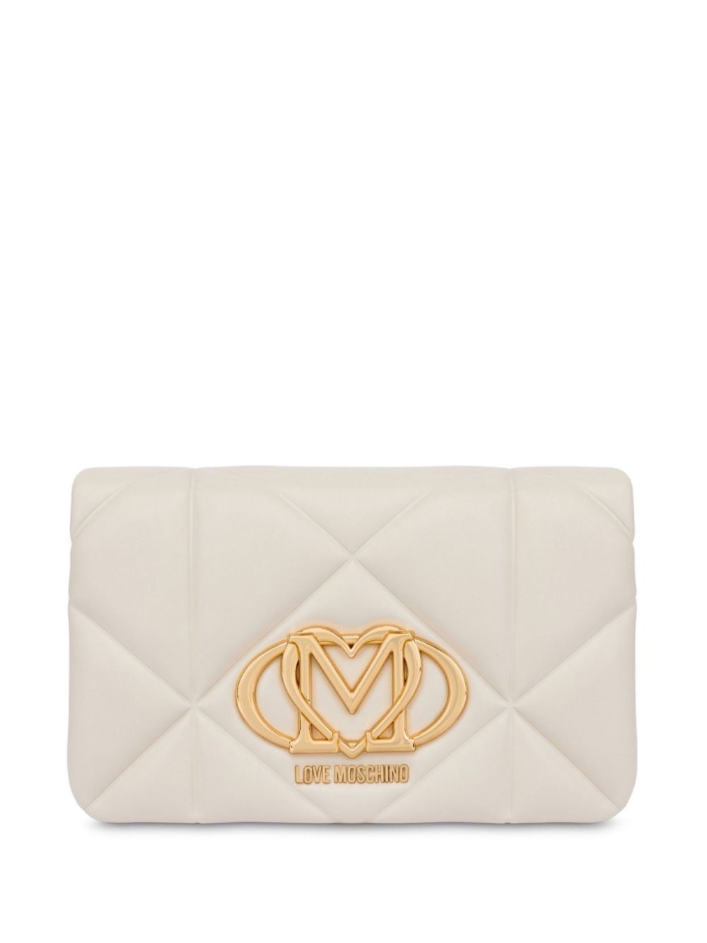 logo-plaque quilted cross body bag - 1