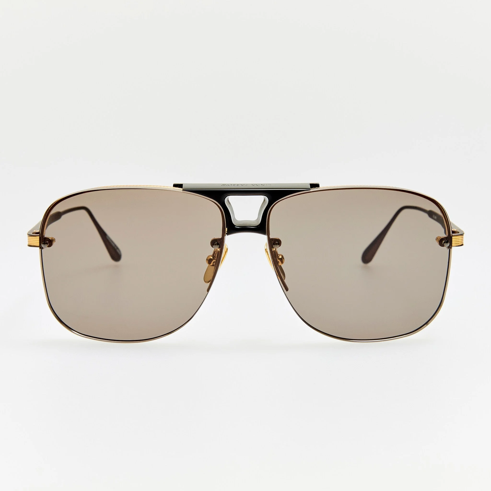 Skye Sunglasses in Matt Nickel and Grey - 1