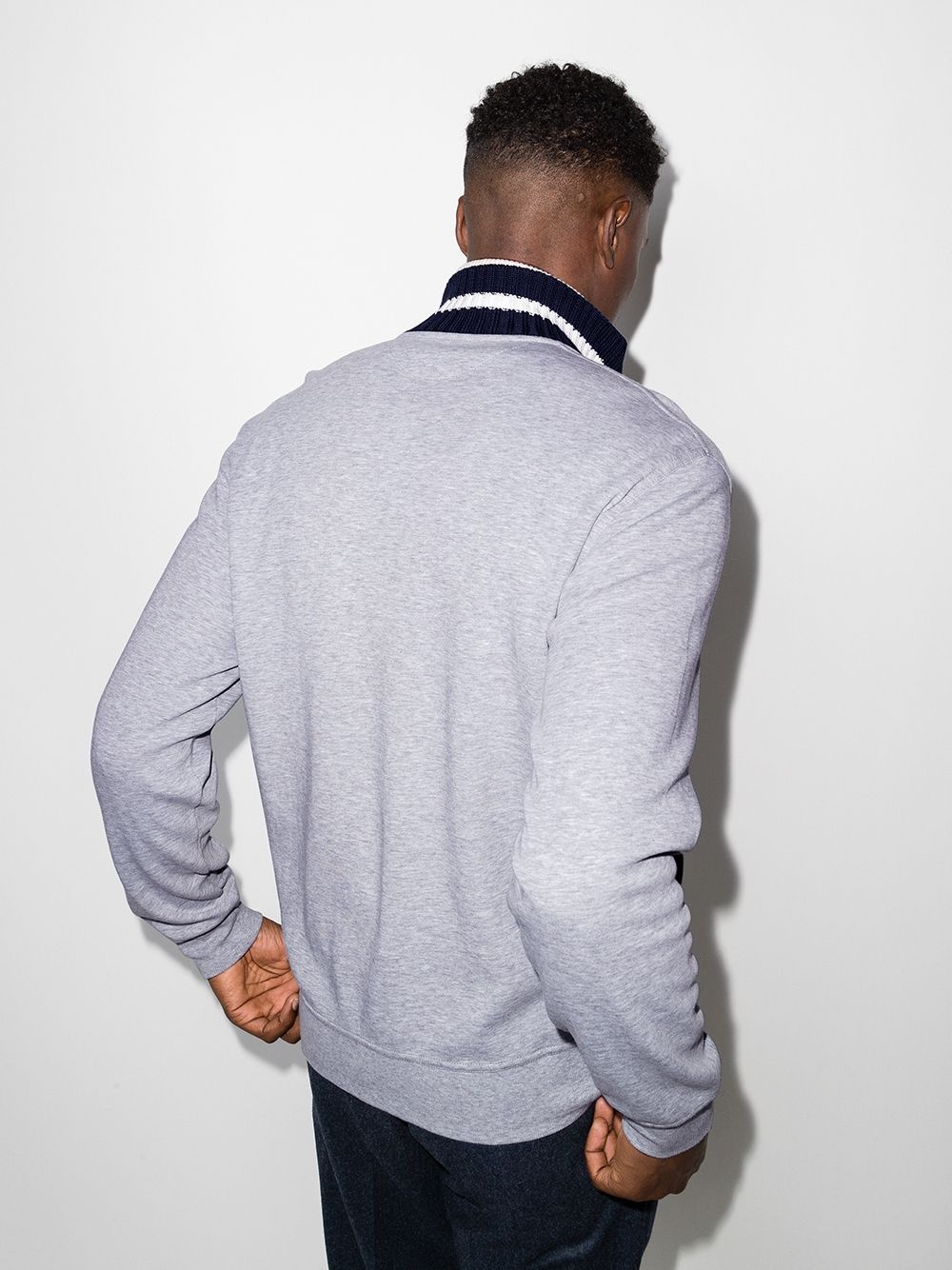 ribbed neck track jacket - 3