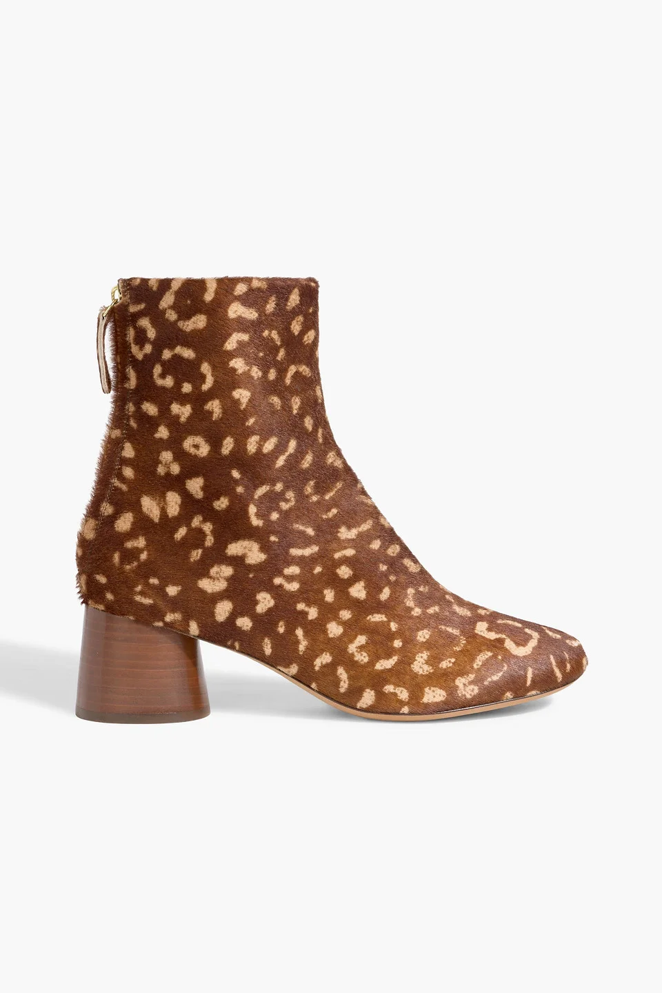 Printed calf hair ankle boots - 1