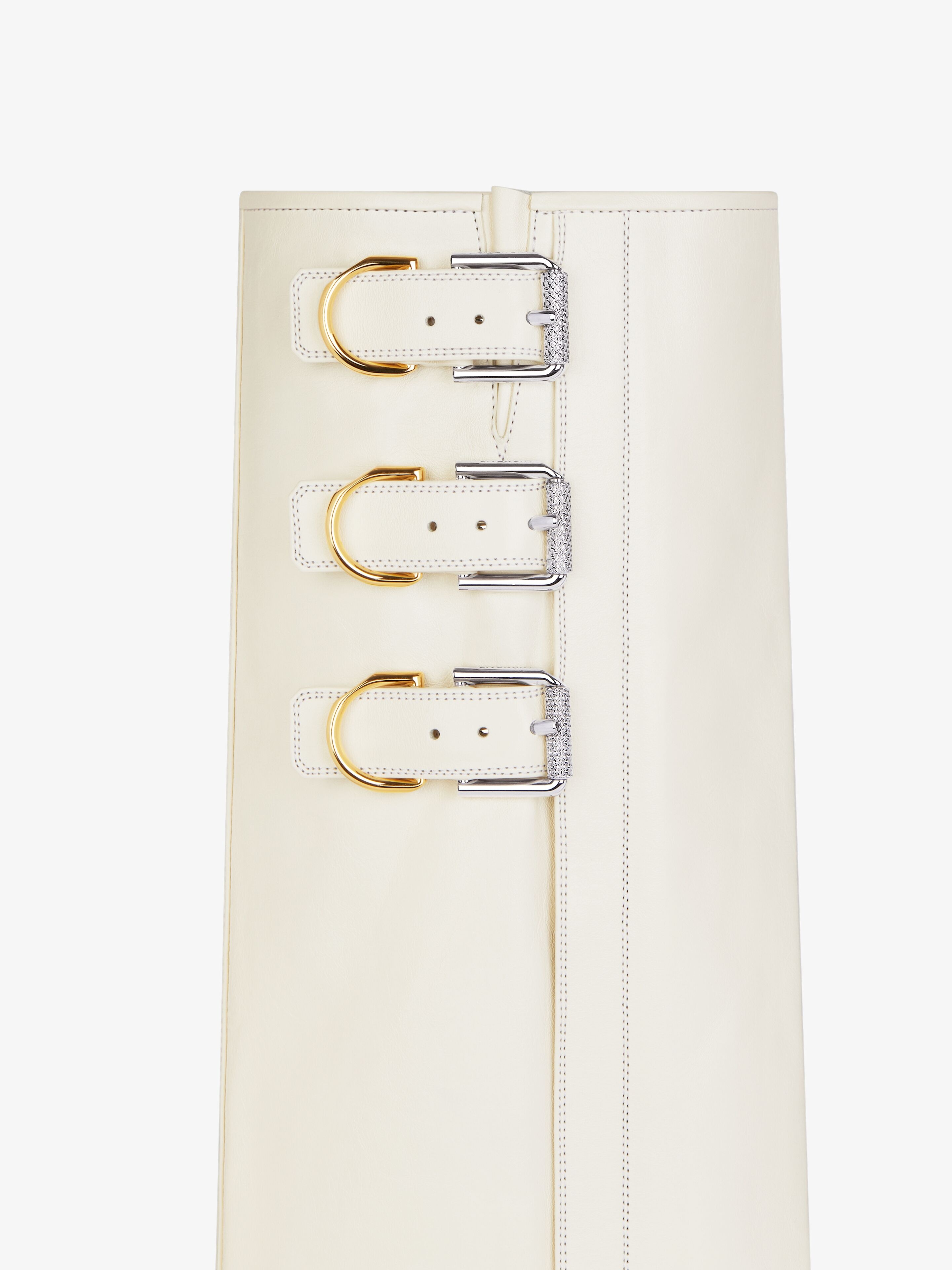 SHARK LOCK BUCKLES BOOTS IN LEATHER - 5