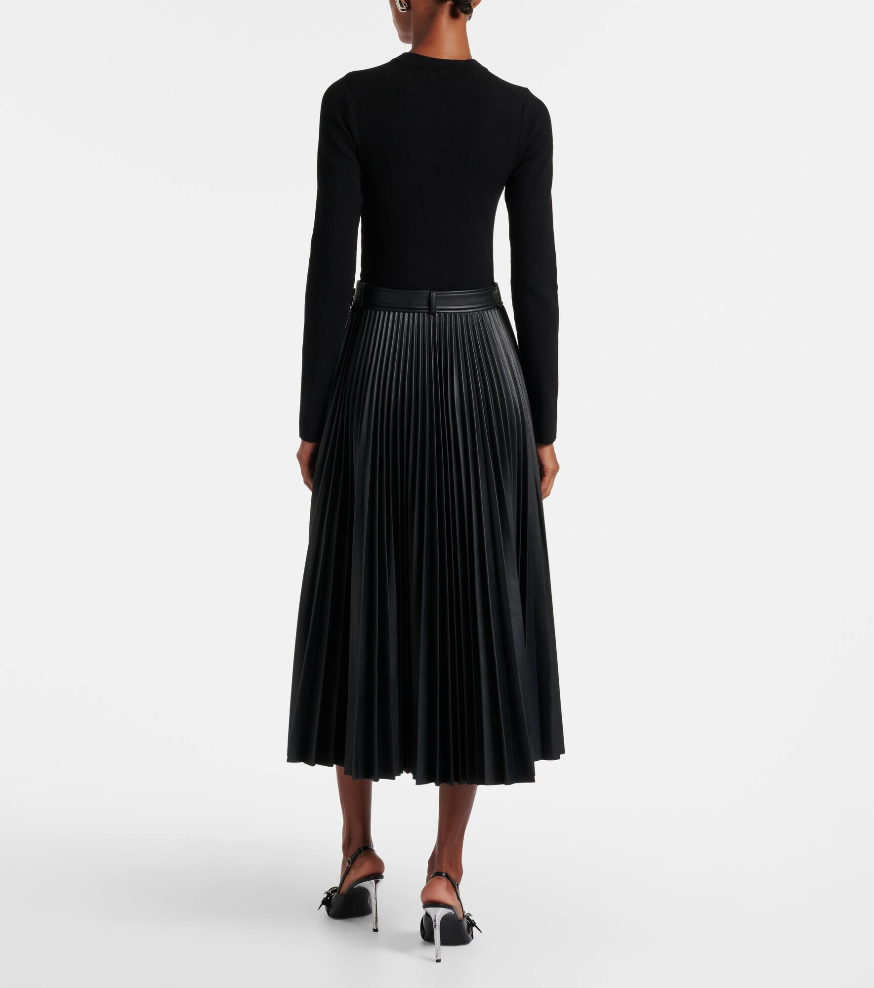 Abilene knitted pleated midi dress - 3