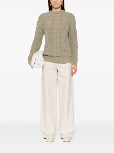 Max Mara chunky cable knit jumper outlook