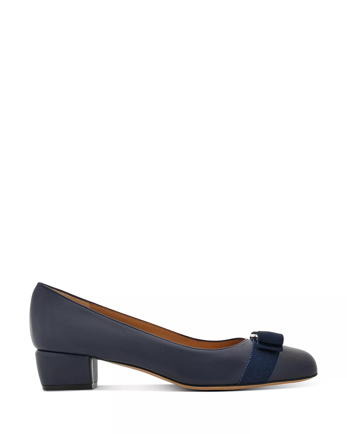 Women's Vara Soft Bow Detail Blue Block Heel Pumps - 3