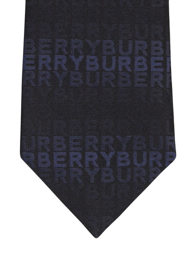 Burberry logo jacquard tie outlook