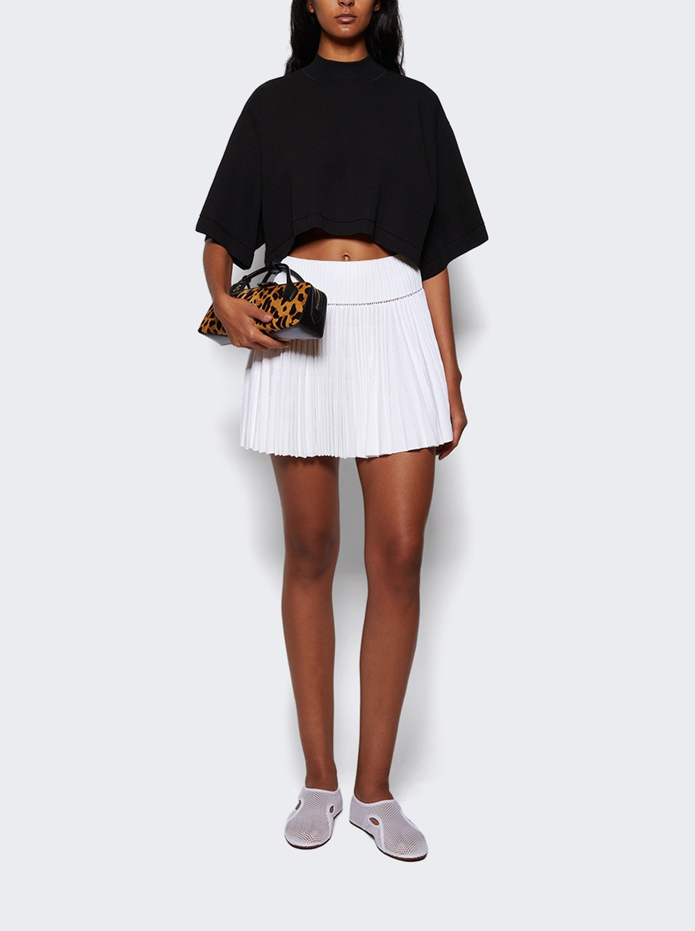Mini Pleats Skirt Blanc - 5
