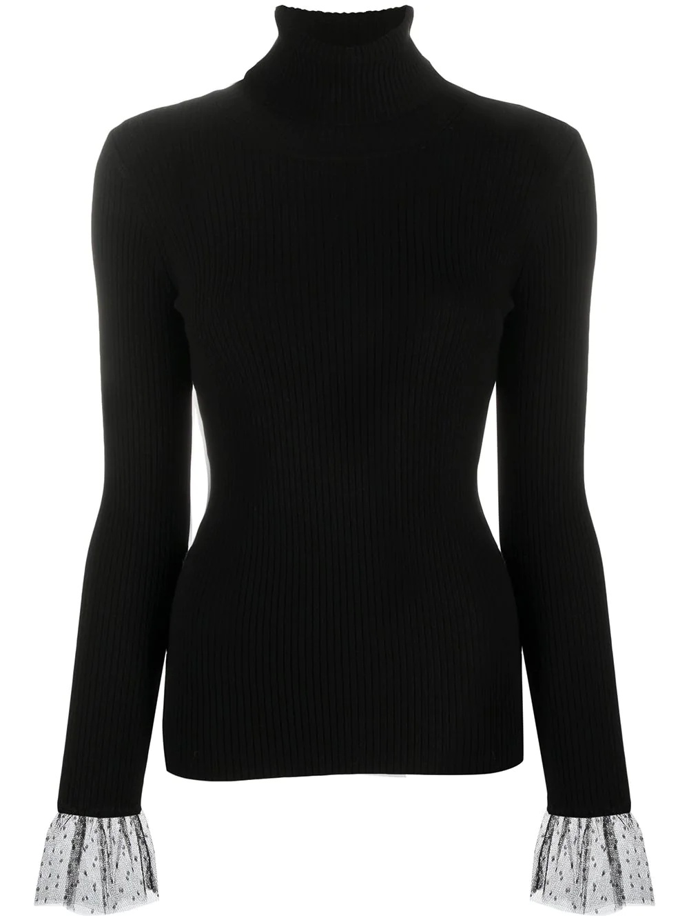 point d'esprit trim rollneck jumper - 1