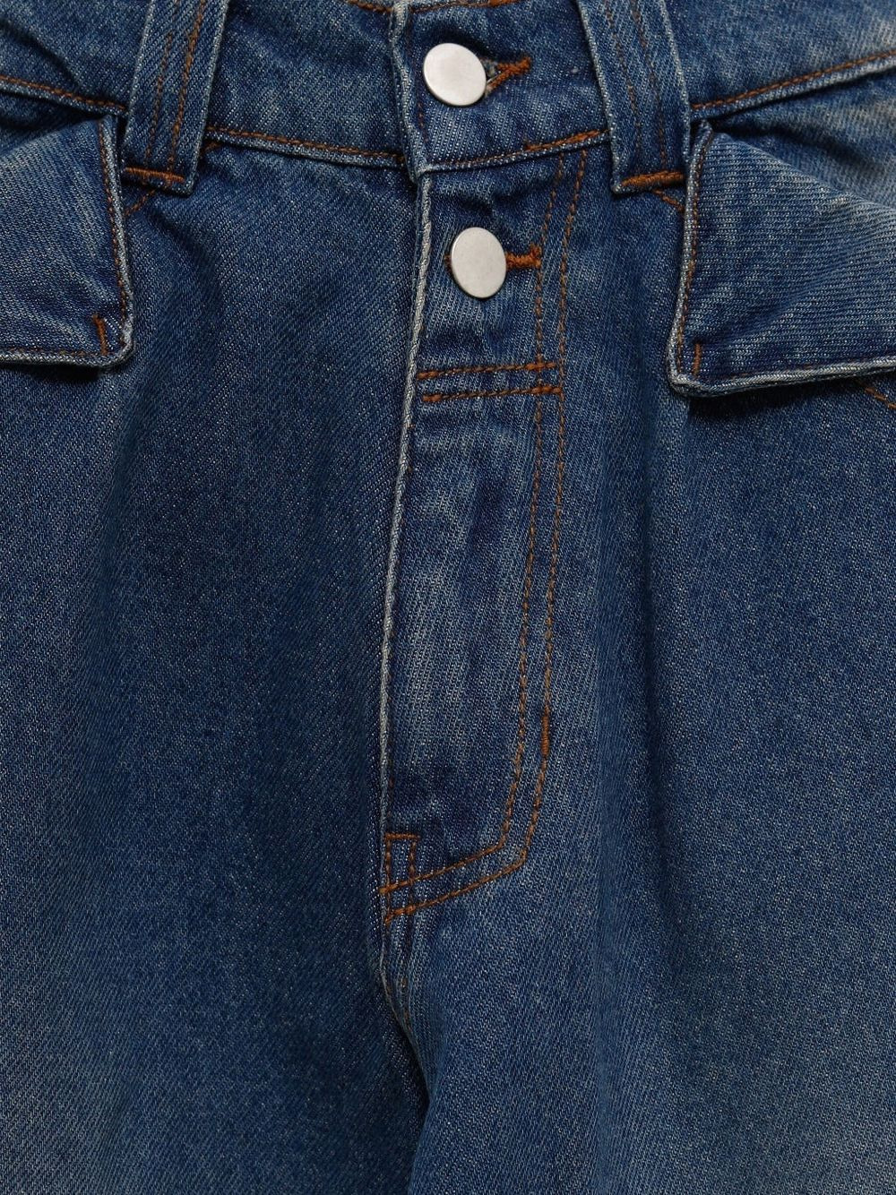 button-fly pocket jeans - 3
