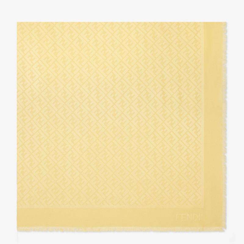 FF Shawl Yellow silk and wool shawl 1